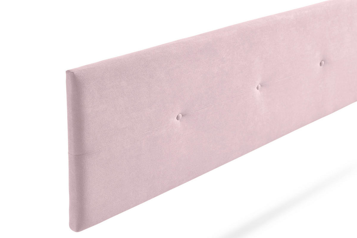 KOPFTEIL gepolstert NAPOLI Aqualine 170x50x5 cm - Hellrosa - Moonia - Hellrosa, Holz (170/5/50cm)