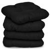 STUHLKISSEN Lisa 40/40/8 cm Schwarz 4tlg - Schwarz, Textil (40/40cm) - Beautissu 