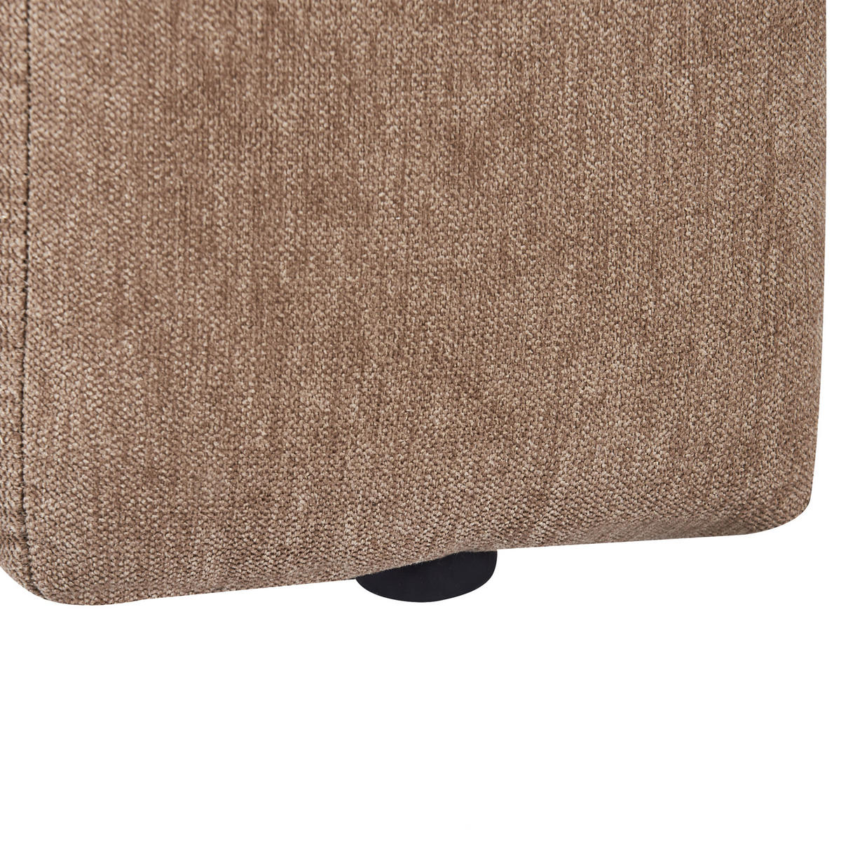 CHAISELONGUE-RECHTSSEITIGE Stoff Hellbraun Lannils - Hellbraun/Schwarz, Textil (173/73/79cm) - Beliani