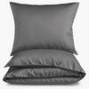 MAKO-SATIN-BETTWÄSCHE 135x200 Bettbezug einfarbig 100% Baumwolle - Uni Anthrazit - Anthrazit, Textil (135/200cm) - Carpe Sonno