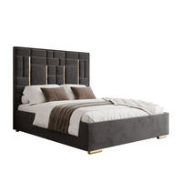 POLSTERBETT BRIGITTE GOLD mit Bettkasten 140x200 cm Element 01 - Anthrazit, Textil (140/200cm) - Lookway