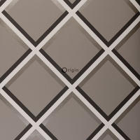 TAPETE geometrisches Motiv 52 cm x 10.05 m - Braun, Papier (52/1000cm) - Origin Wallcoverings