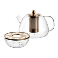 TEEKANNE MIT STÖVCHEN Tè Per Te transparent 1,5 Liter - Transparent, Glas (1.5L) - Leonardo Living