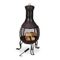 AZTEKENOFEN - Multicolor, Metall (45/89/45cm) - Relaxdays