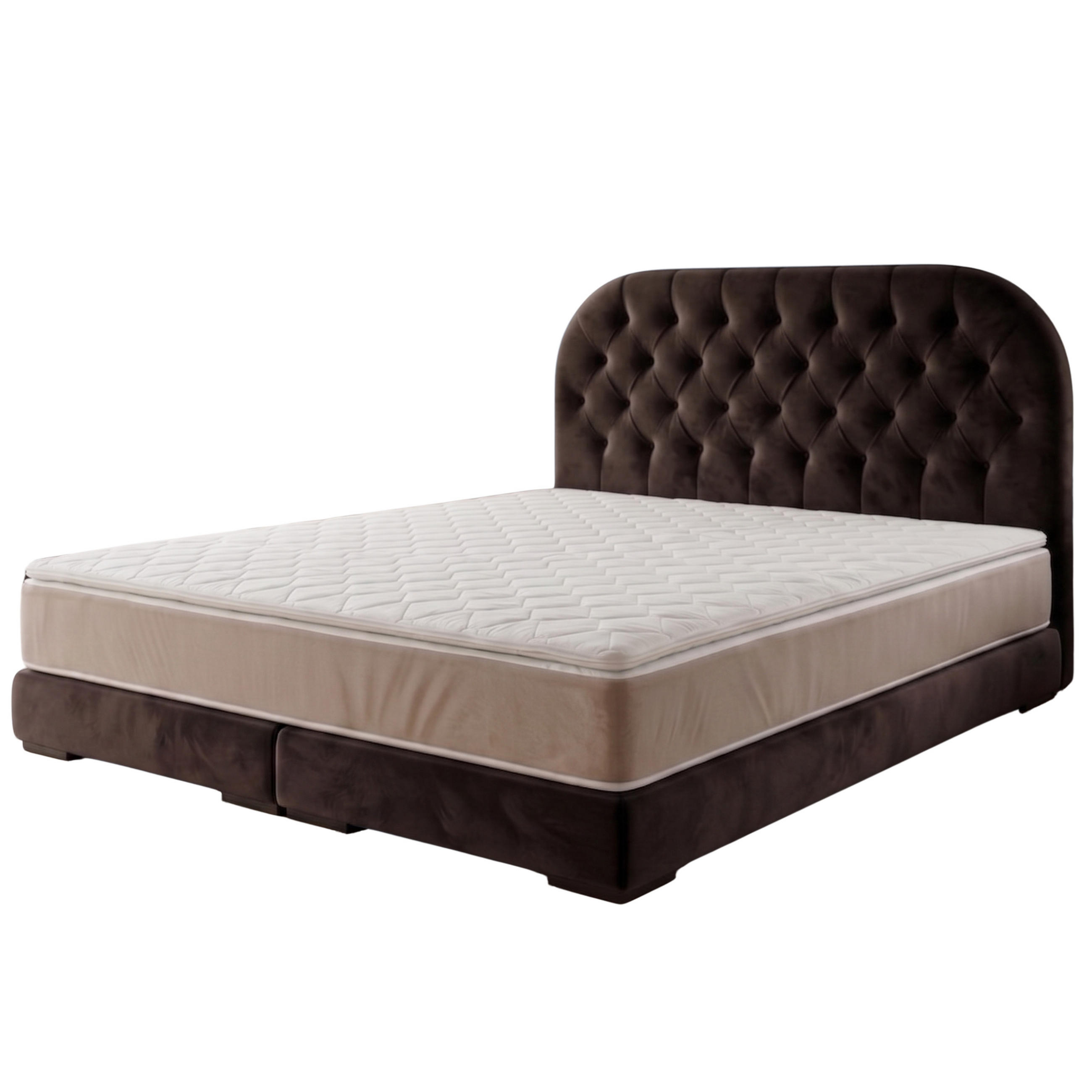 POLSTERBETT LEON4 200x 200 cm Farbe: Braun - Braun, Textil (200/200cm) - A&J MöbelLand