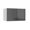 HÄNGESCHRANK SGP 60 cm, mit 1 Tür, Silber Hochglanz - Silberfarben, Holz (60/36/29.6cm) - B BELINI GROUP