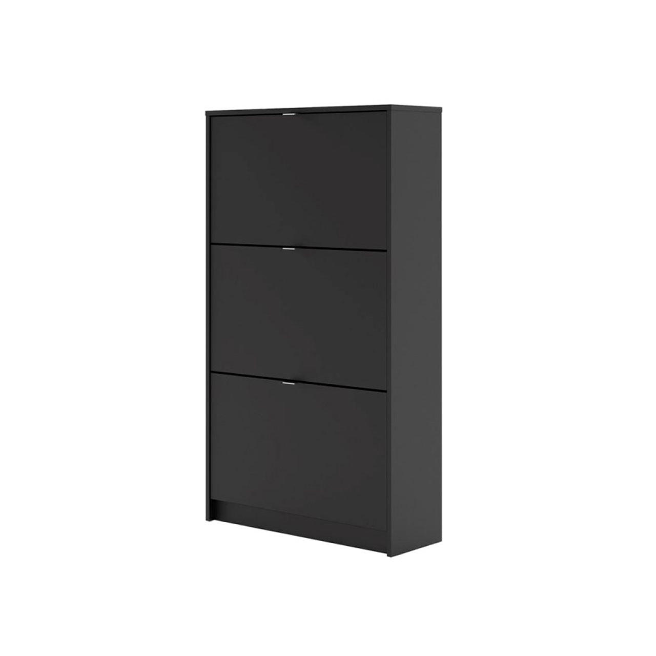 SCHUHKIPPER schwarz - Schwarz, Holzwerkstoff (70/124/24cm) - ebuy24