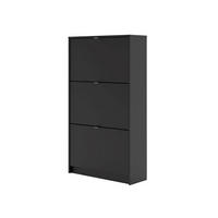 SCHUHKIPPER schwarz - Schwarz, Holzwerkstoff (70/124/24cm) - ebuy24