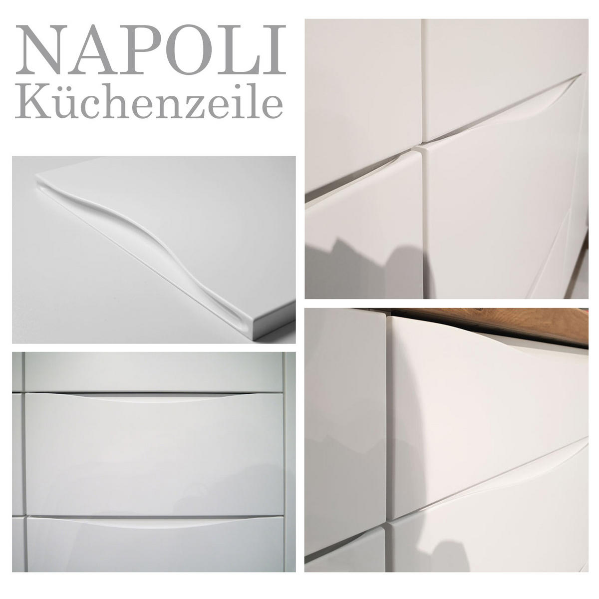 KÜCHENLEERBLOCK Napoli weiß matt / RAL 9016 verkehrsweiß (K5) 420 / 59 / 207cm 12-teilig - Weiß, Holzwerkstoff (420/207/60cm) - Feldmann-Wohnen