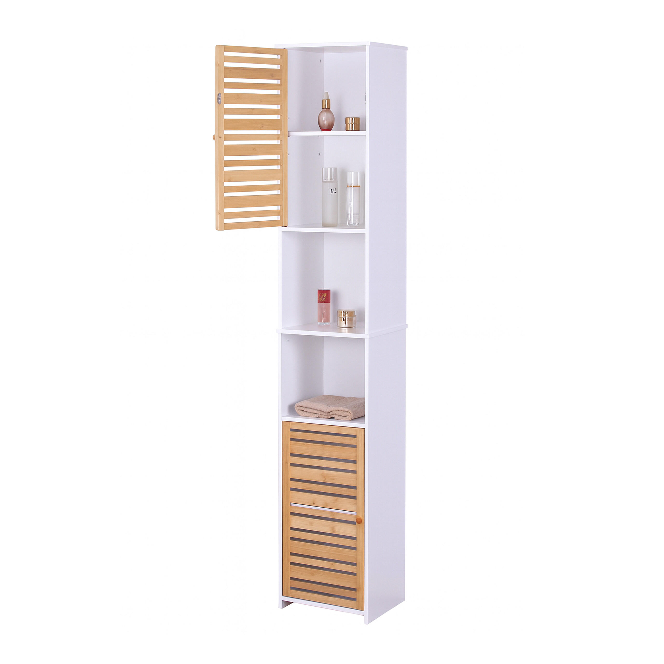 DULAP Alb natur MDF bambus 190 cm