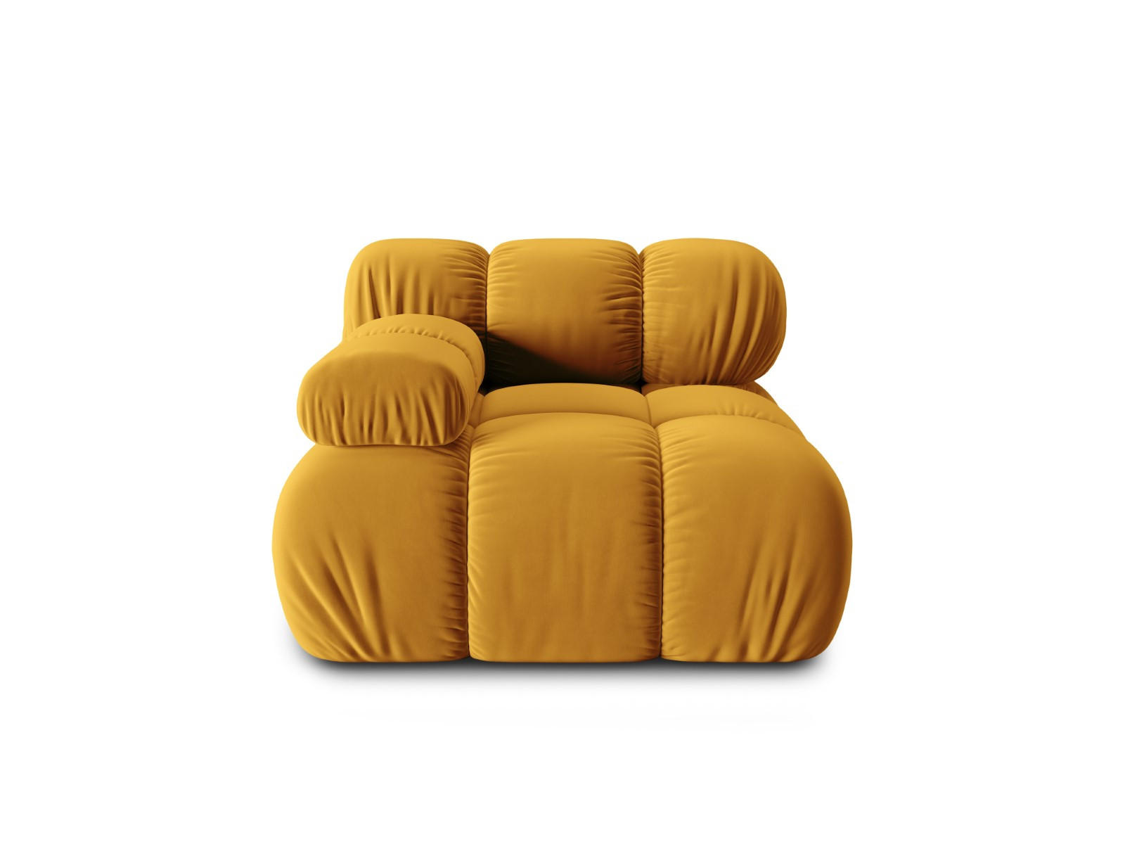 MODUL links Bellis aus Samt gelb - Gelb, Textil (94/70/94cm) - Micadoni
