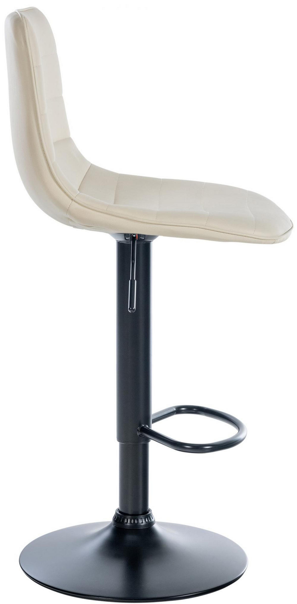 BARHOCKER 2er Set Lederlook creme - Creme, Textil/Metall (45/89/46cm) - CLP