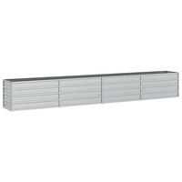 HOCHBEET 320/40/45 cm, aus Verzinkter Stahl, Silber - Silberfarben, Metall (40/45/320cm) - vidaXL