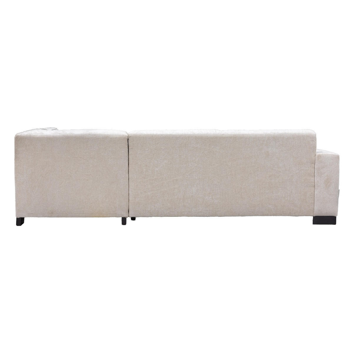 3,5-SITZER-ECKSOFA mit Ecke auf der rechten Seite aus Stoff, beige - Beige, Textil (274/205cm) - Giga Meubel