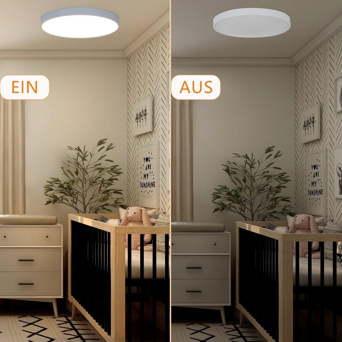 LED-DECKENLEUCHTE Roland 28/28/3 cm - Weiß, Kunststoff (28/28/3cm) - Nettlife