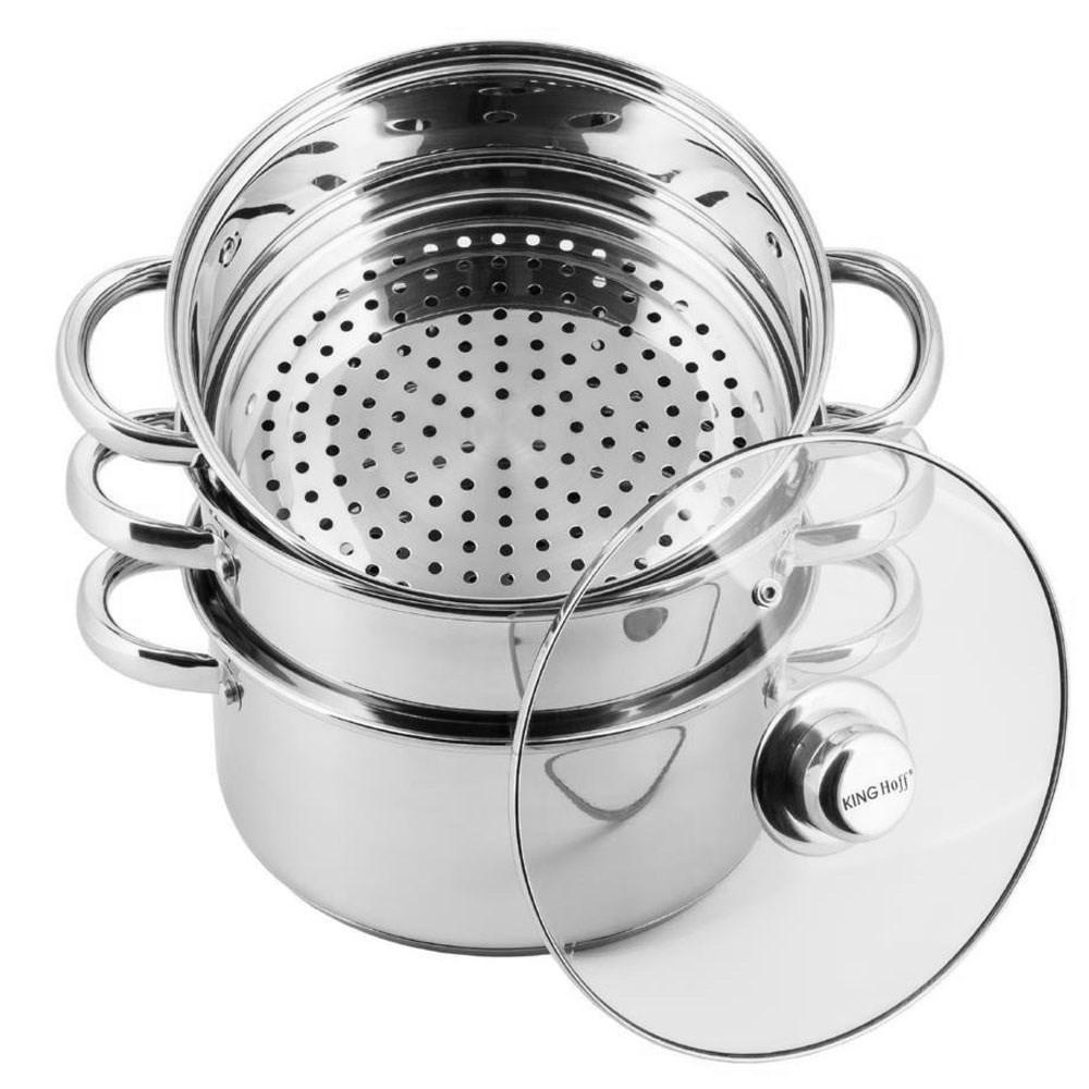 TOPF Silber 24/24/11.5 cm KH3319 - Silberfarben, Metall (24cm) - Kinghoff 