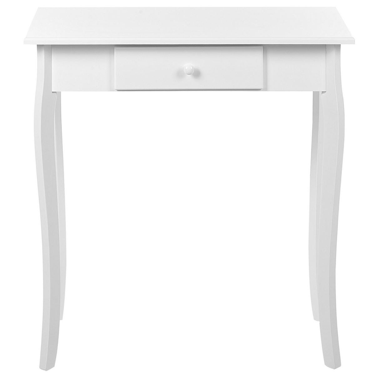 KONSOLENTISCH weiß 1 Schubladen Albia - Weiß, Holzwerkstoff (40/75/77cm) - Beliani