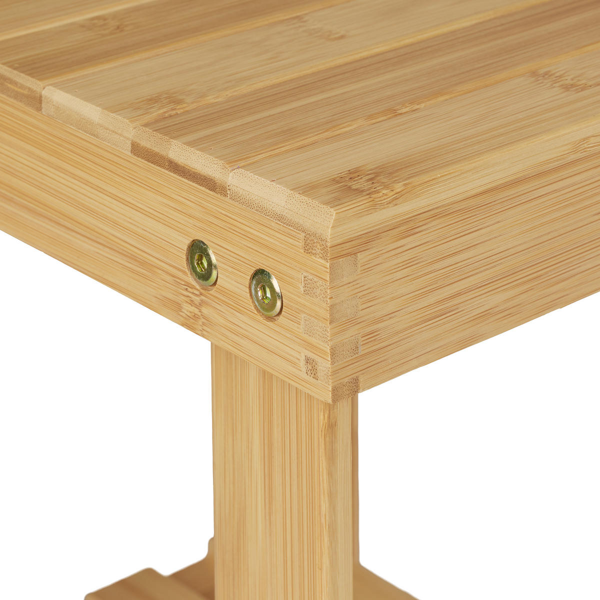 FUSSBANK - Hellbraun, Holz (25/24.5/27cm) - Relaxdays