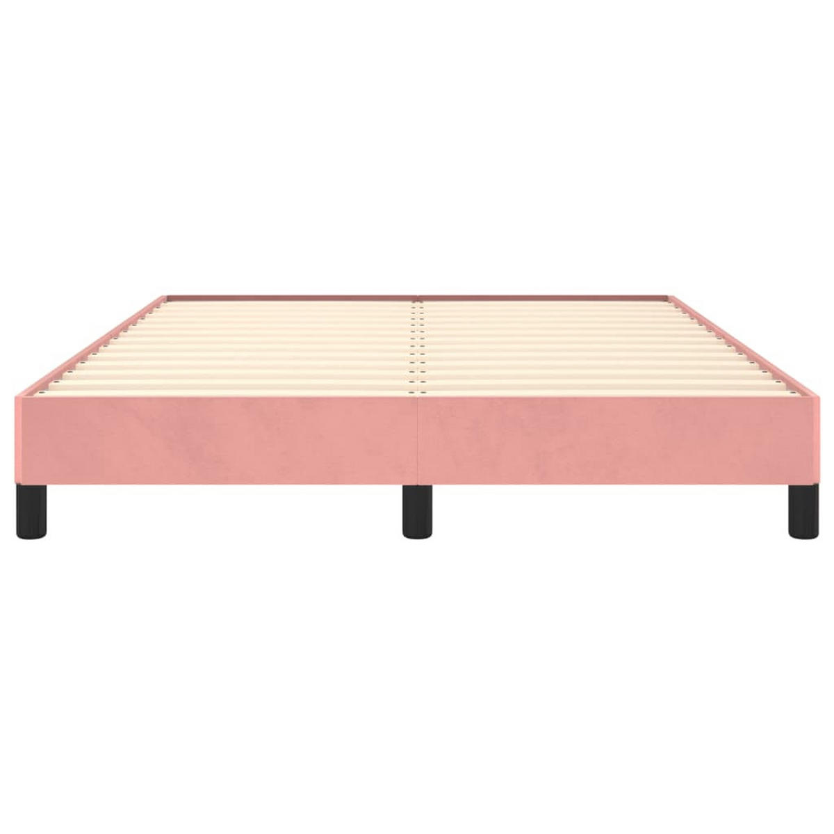 BETTGESTELL Rosa 140/200 Cm Samt - Rosa, Textil (140/200cm) - vidaXL
