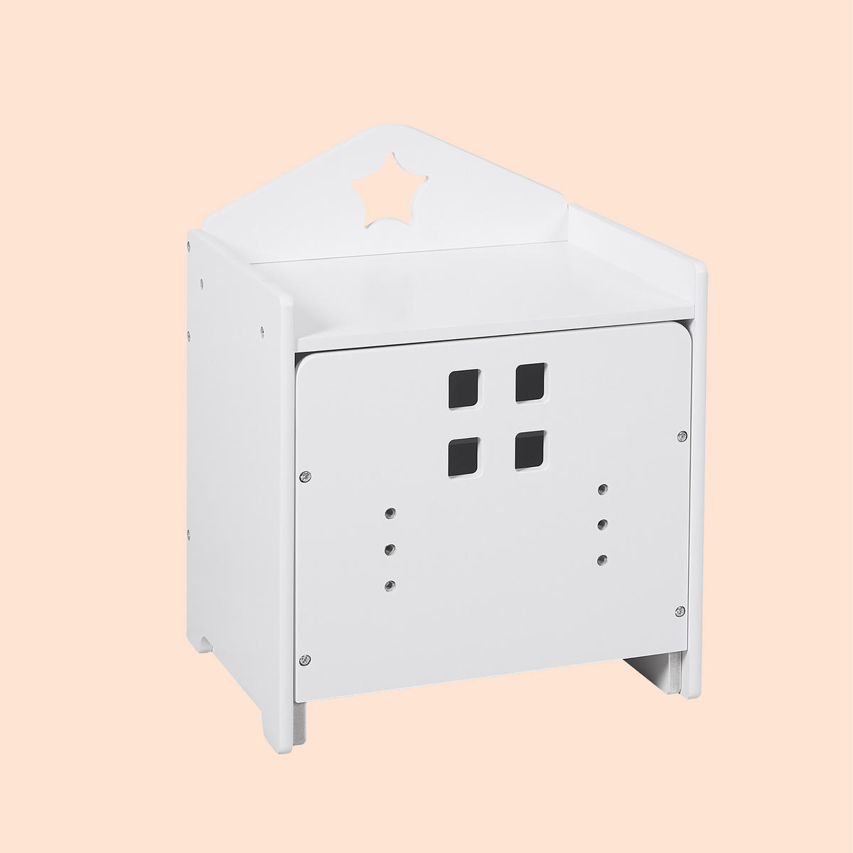 KINDERSITZGRUPPE Weiß 2-tlg.-Set MDF Kreidetafel - Weiß, Holzwerkstoff (38/48.5/30cm) - Relaxdays