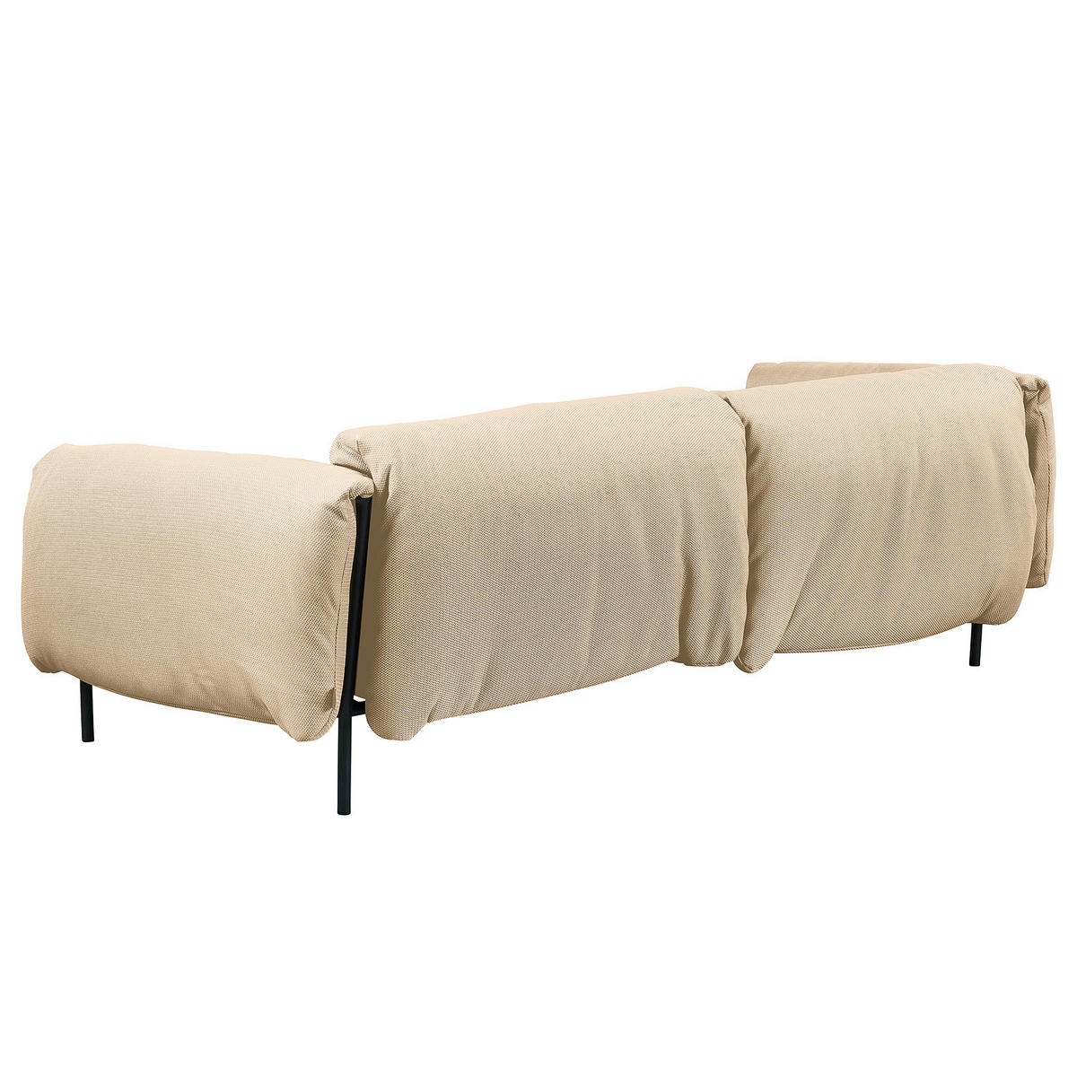 3-SITZER OUTDOOR-SOFA - Beige, Textil/Metall (224/70/98cm) - home24