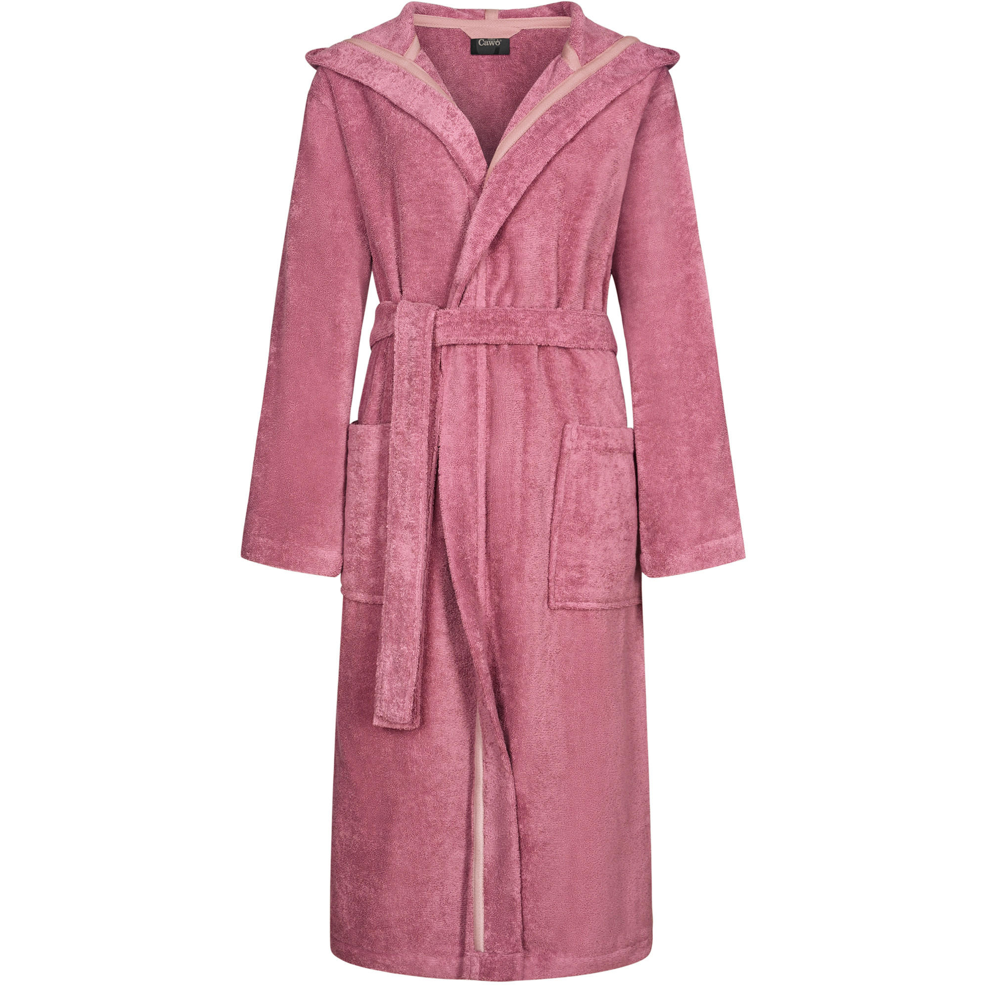 BADEMANTEL DAMEN KAPUZE LUXURY BASICS KAPUZE 827 BLUSH - 22 - Rosa, Textil (XSnull) - Cawoe