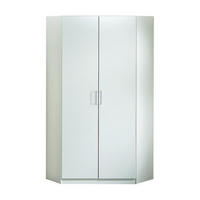 ECKSCHRANK 2 Türen - L95 cm - Weiß, Holzwerkstoff (95/198/95cm) - Calicosy
