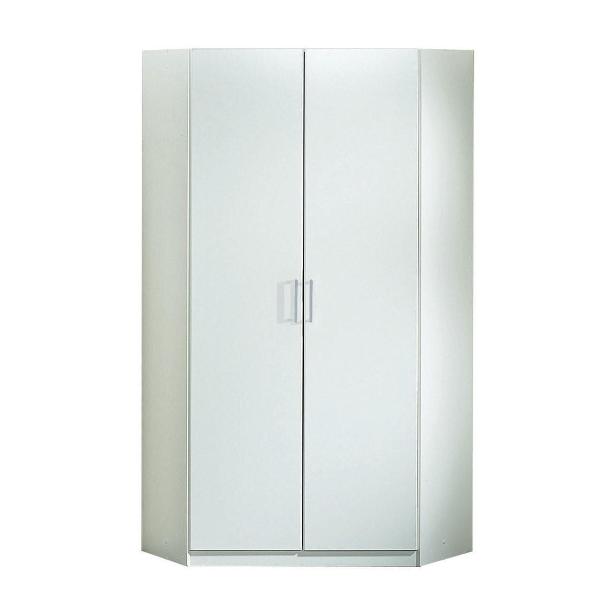 ECKSCHRANK 2 Türen - L95 cm - Weiß, Holzwerkstoff (95/198/95cm) - Calicosy