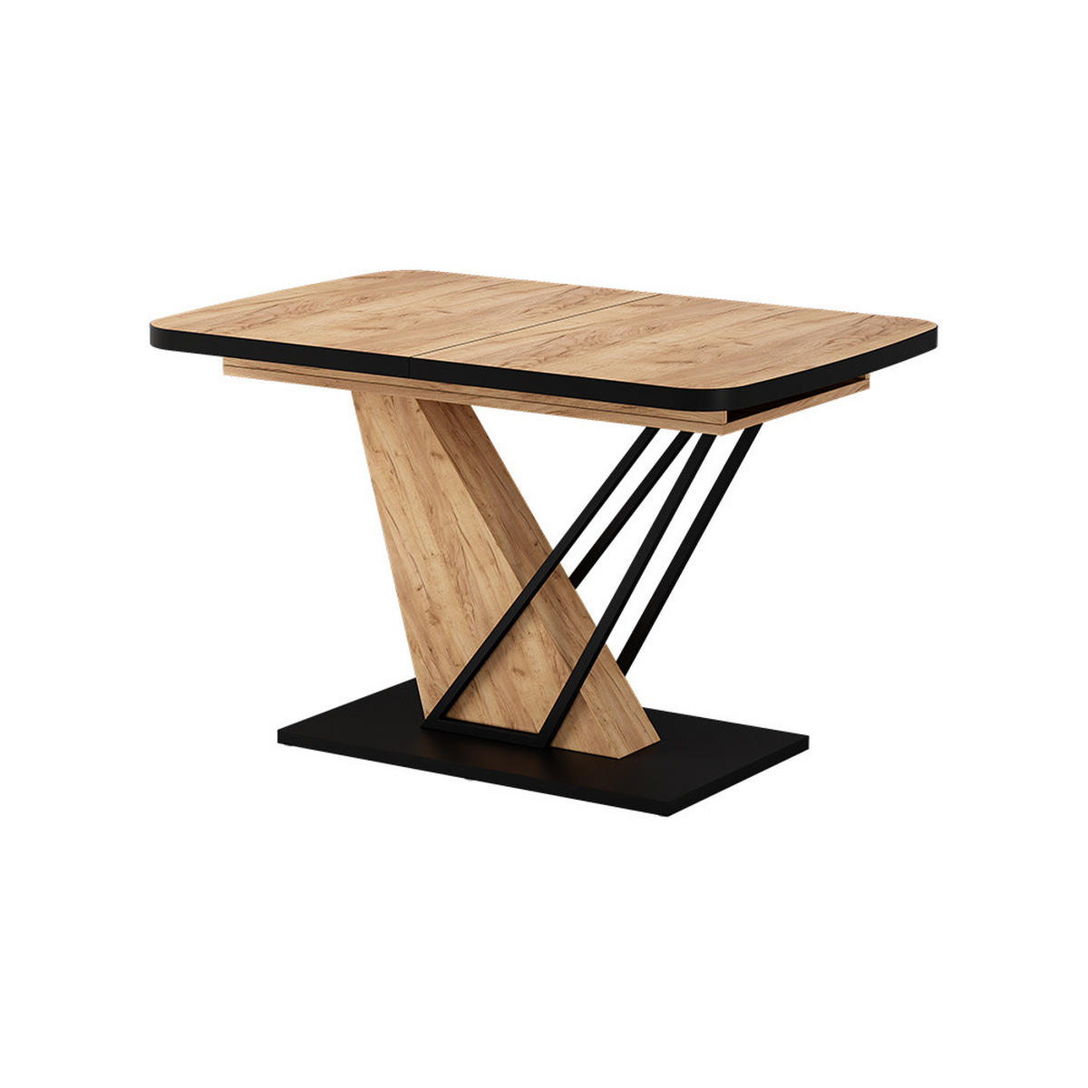 JEDÁLENSKÝ STÔL Fenaro Čierna/dubová - čierna/farba duba, kompozitné drevo (80/120/77.4cm) - Vicco