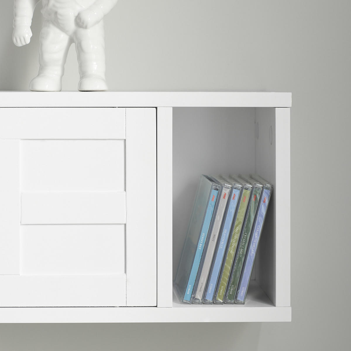 WANDGARDEROBE Weiß - Weiß, Holzwerkstoff (75/23/20cm) - SoBuy