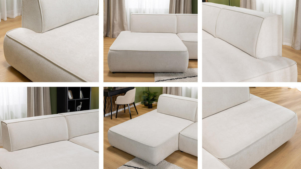 ECKSOFA Zuno, Seite: Rechts - Schwarz/Grau, Holz/Kunststoff (254/162cm) - MIRJAN24