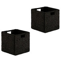 KORB CAO 2ER-SET - Schwarz, Naturmaterialien (32/32/32cm) - CARO-Möbel