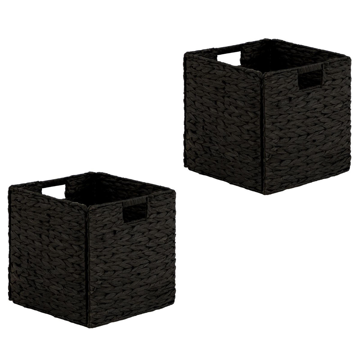 KORB CAO 2ER-SET - Schwarz, Naturmaterialien (32/32/32cm) - CARO-Möbel