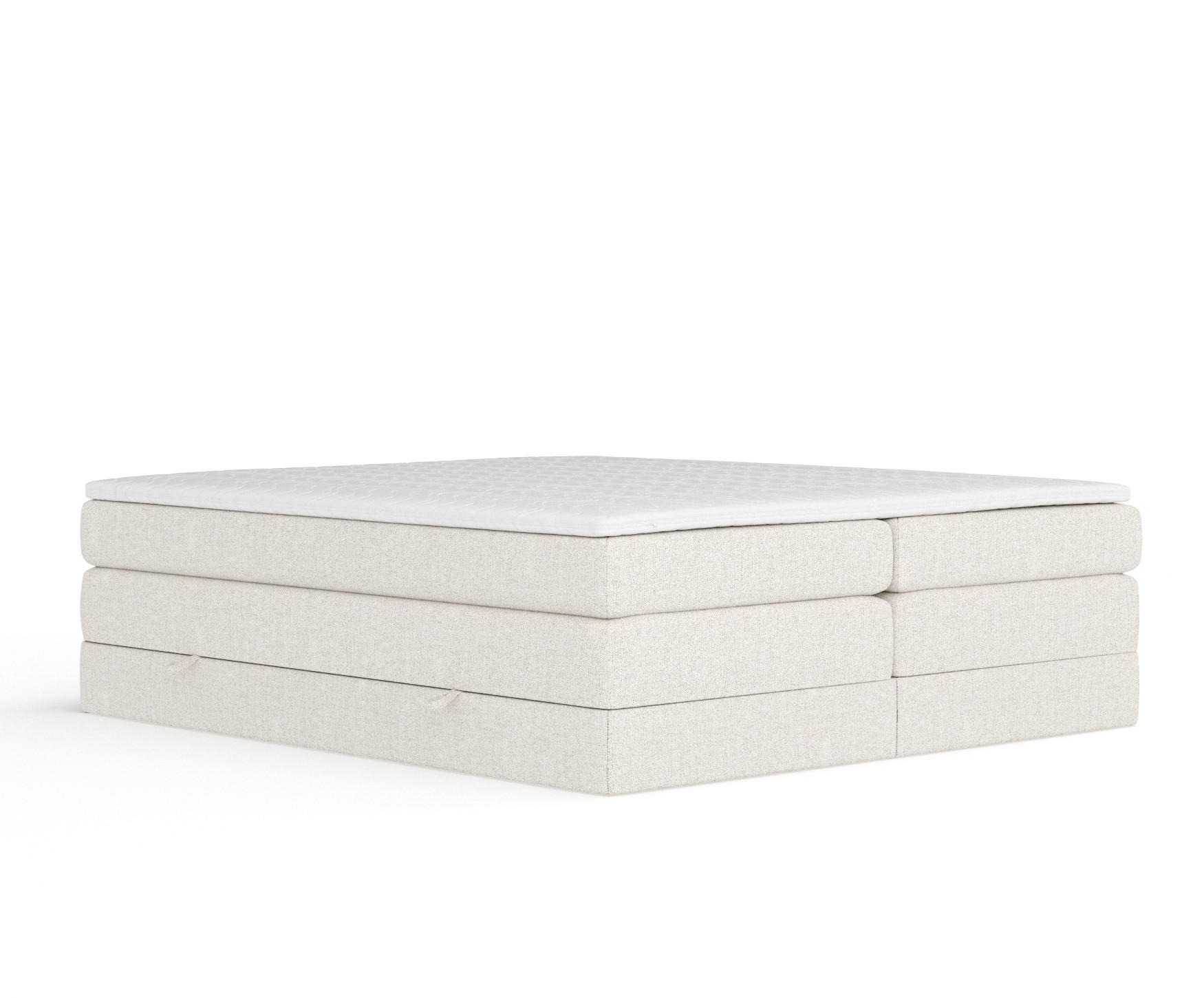 BOXSPRINGBETT Juniper Beige 140/200 cm - Beige/Schwarz, Holz/Holzwerkstoff (140/200cm) - Maison de Reve