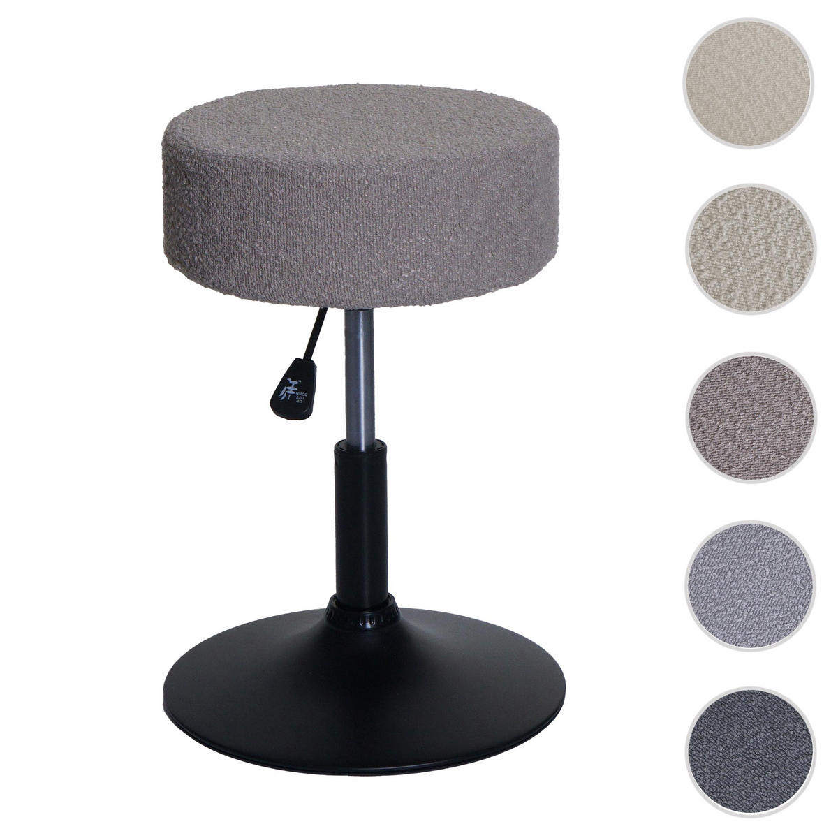 HOCKER taupe - Taupe, Textil (37/57/37cm) - MCW
