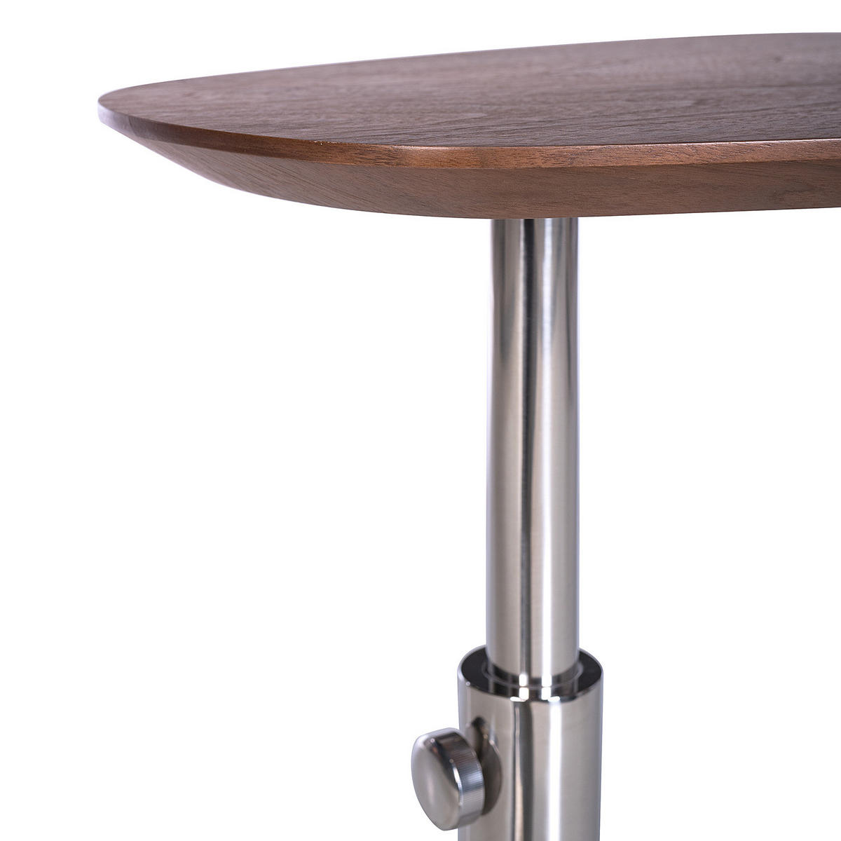 BEISTELLTISCH - höhenverstellbar, Echtholzfurnier / Metall - Walnussfarben, Holzwerkstoff (35/48/68cm) - home24