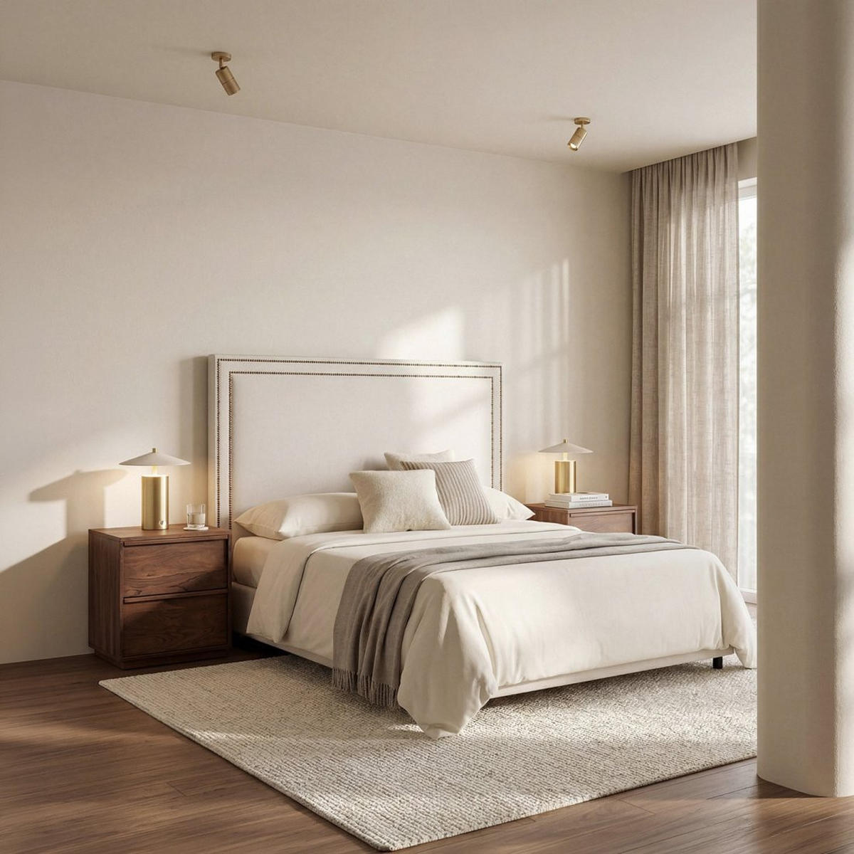 KOPFTEIL DOPPELTES Aiko Beige 165 cm x 120 cm - Beige, Textil (165/7cm) - Klast Home