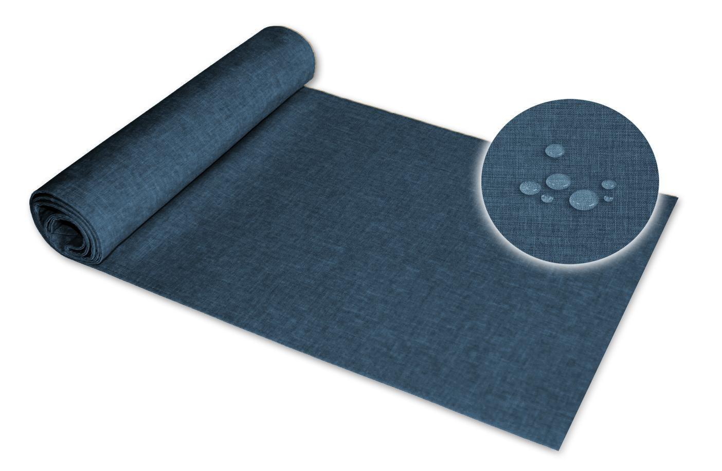 TISCHLÄUFER 40/100 cm Blau Leinenoptik - Blau, Textil (40/100cm) - TiborTex