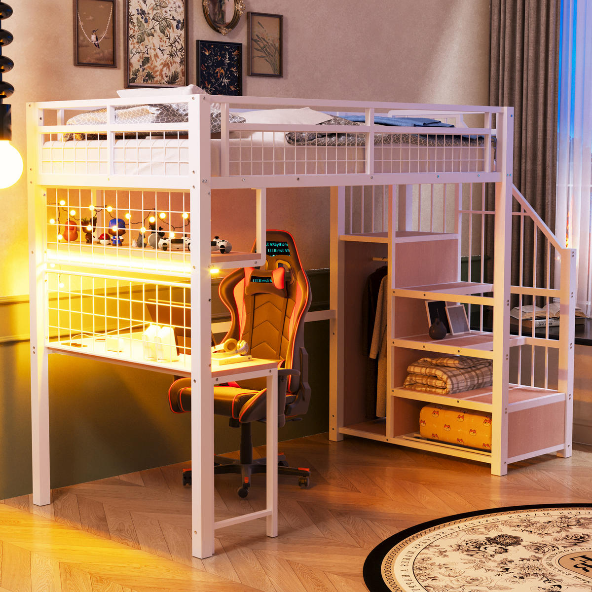 HOCHBETT Metall 90/200 cm Weiß - Weiß, Metall - Raumix