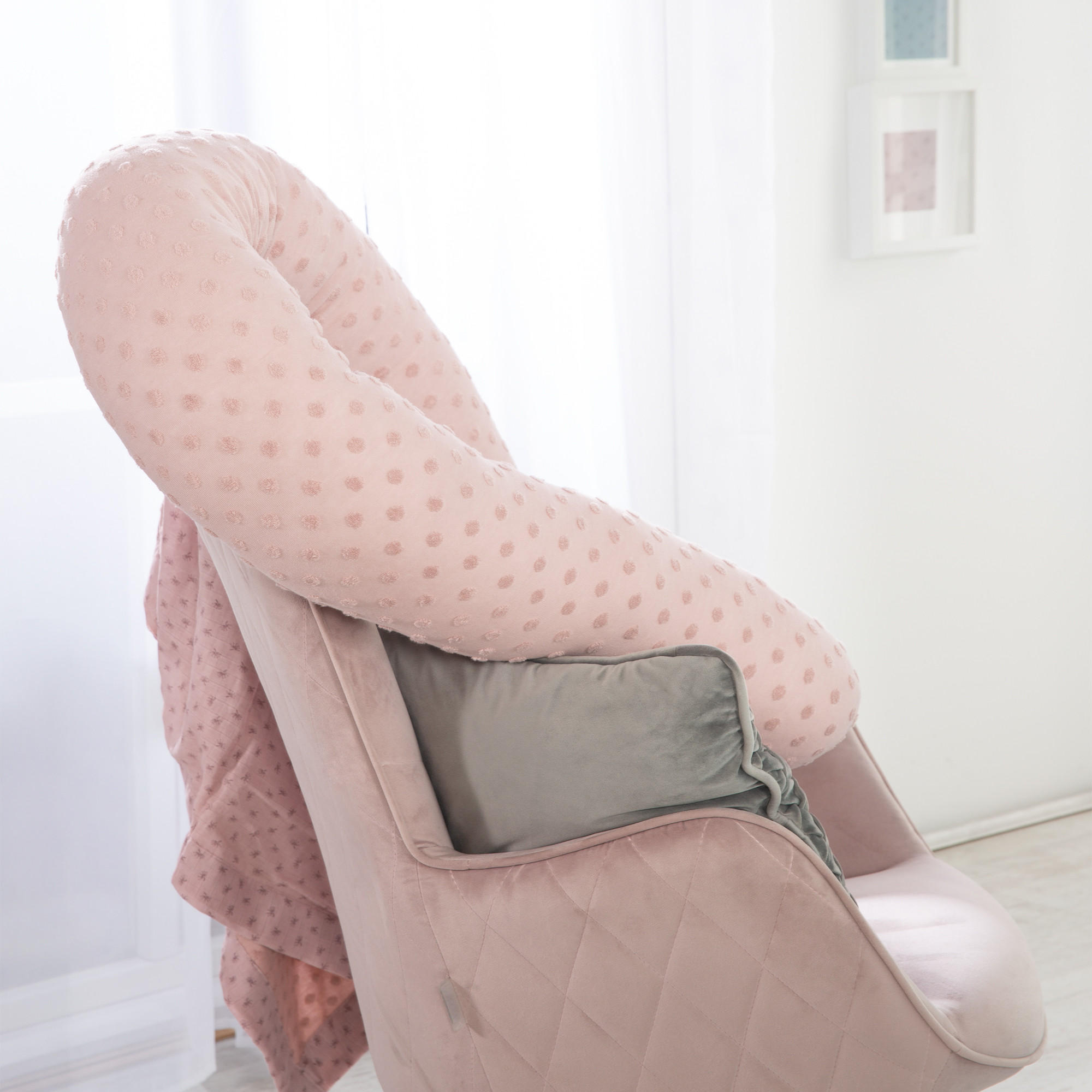 BETTSCHLANGE Lil Planet rosa - Altrosa, Textil (170/12cm) - Roba