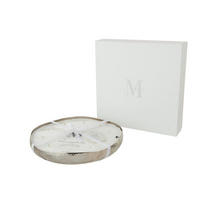 DUFTKERZE M-CHIC - Silber - XL - 35 Std. - Silberfarben, Paraffin (36/5cm) - J-Line