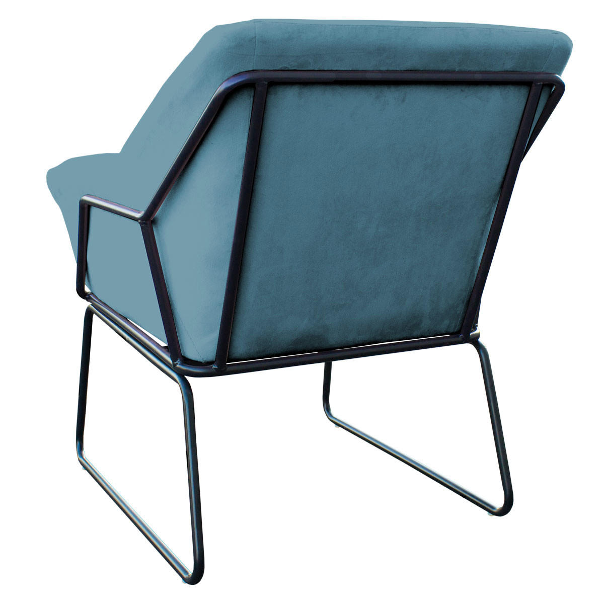 LOUNGESESSEL JOSIE Samt Petrol - Blau/Petrol, Textil (68/82/64cm) - SVITA