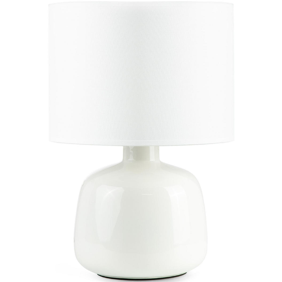 TISCHLAMPE STIVUS 2-er Set, Weiß - Weiß, Textil/Metall (22/22/32cm) - KONSIMO®