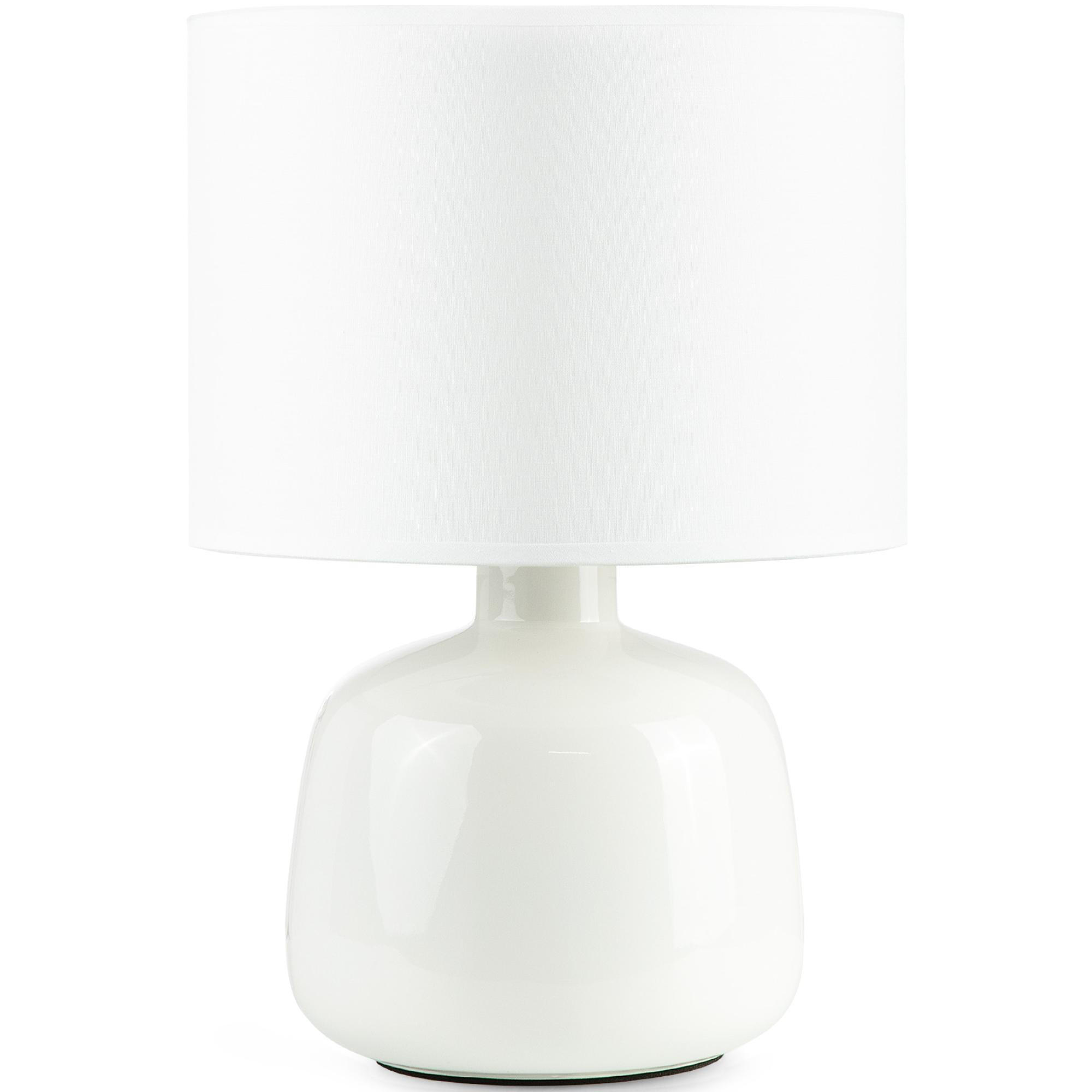 Thumbnail - Konsimo® Tischlampe, Weiß, Metall, Textil, 22x32x22 cm, Lampen & Leuchten, Innenbeleuchtung, Tischlampen, Tischlampen