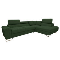 ECKSOFA Cotere Cord, Seite: Rechts - Grün, Holz/Textil (270/202cm) - MIRJAN24
