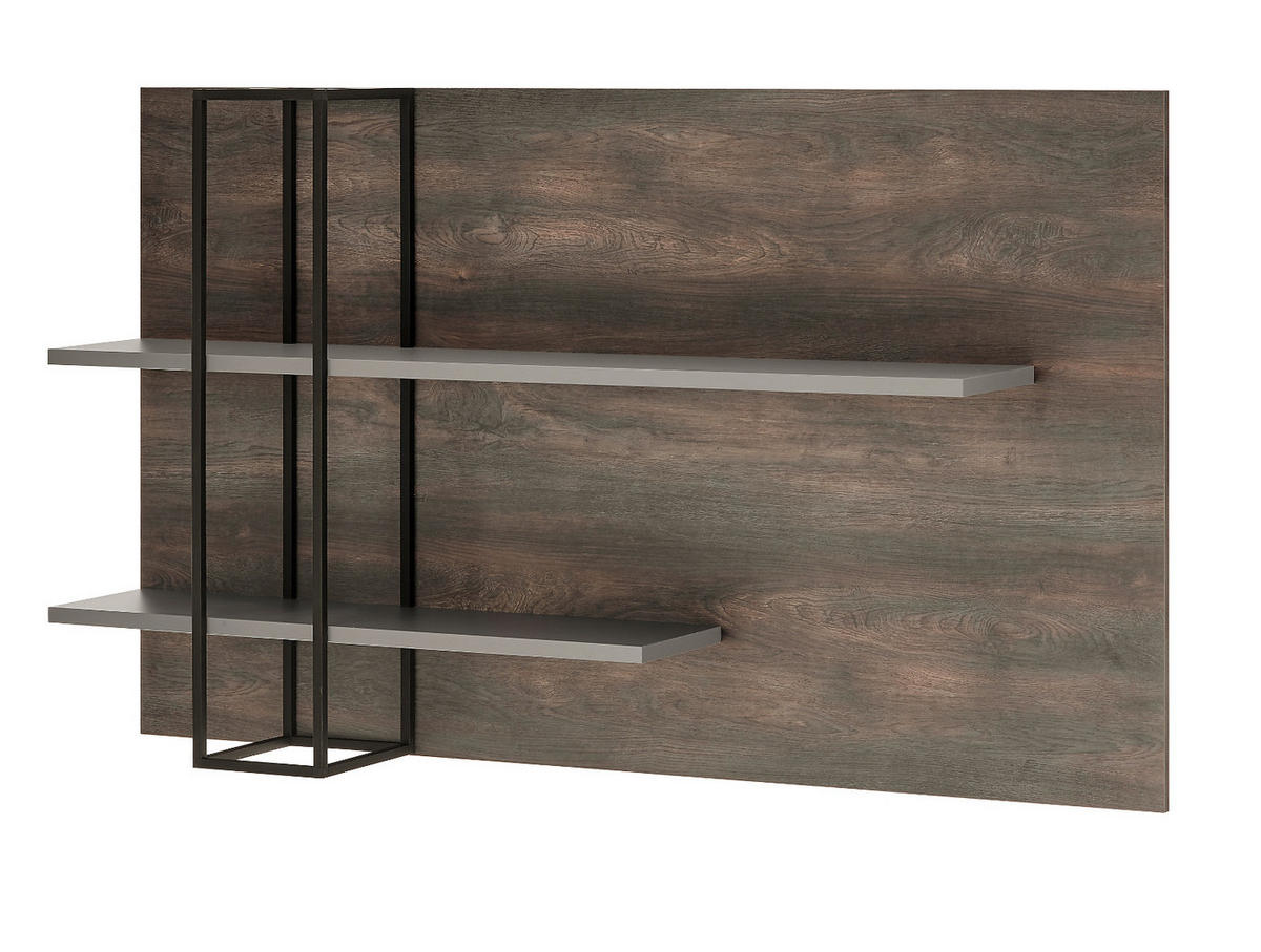 SIDEBOARD Thermo Eiche, grau, Kommode mit Soft-Close 152 x 80 cm - Eichefarben/Schwarz, Holzwerkstoff/Kunststoff (152/80/45cm) - Furn.Design