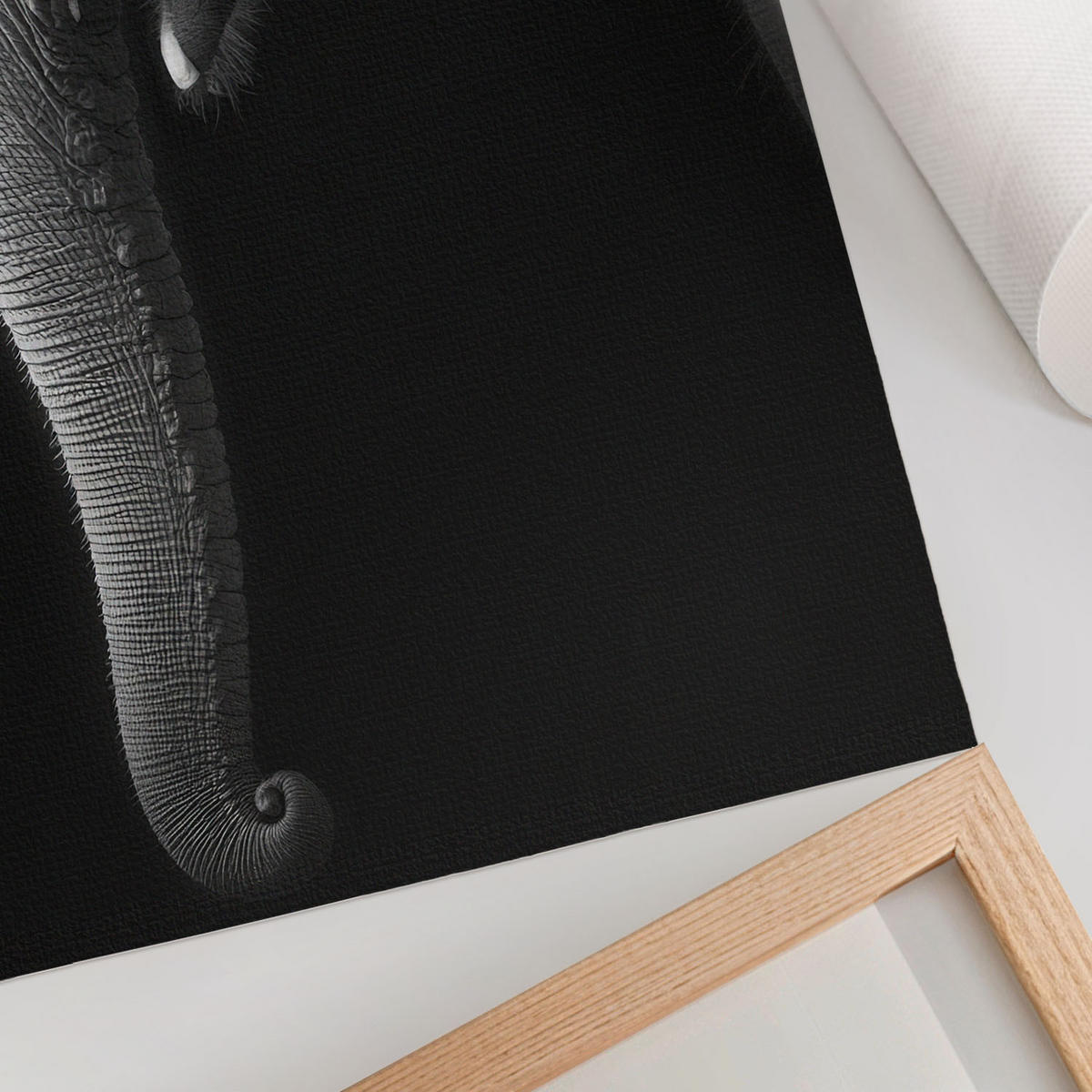 POSTER - 29x42 cm - Visual Echo - Profil eines Elefanten - Weiß, Textil (29/42/0.1cm) - TULUP