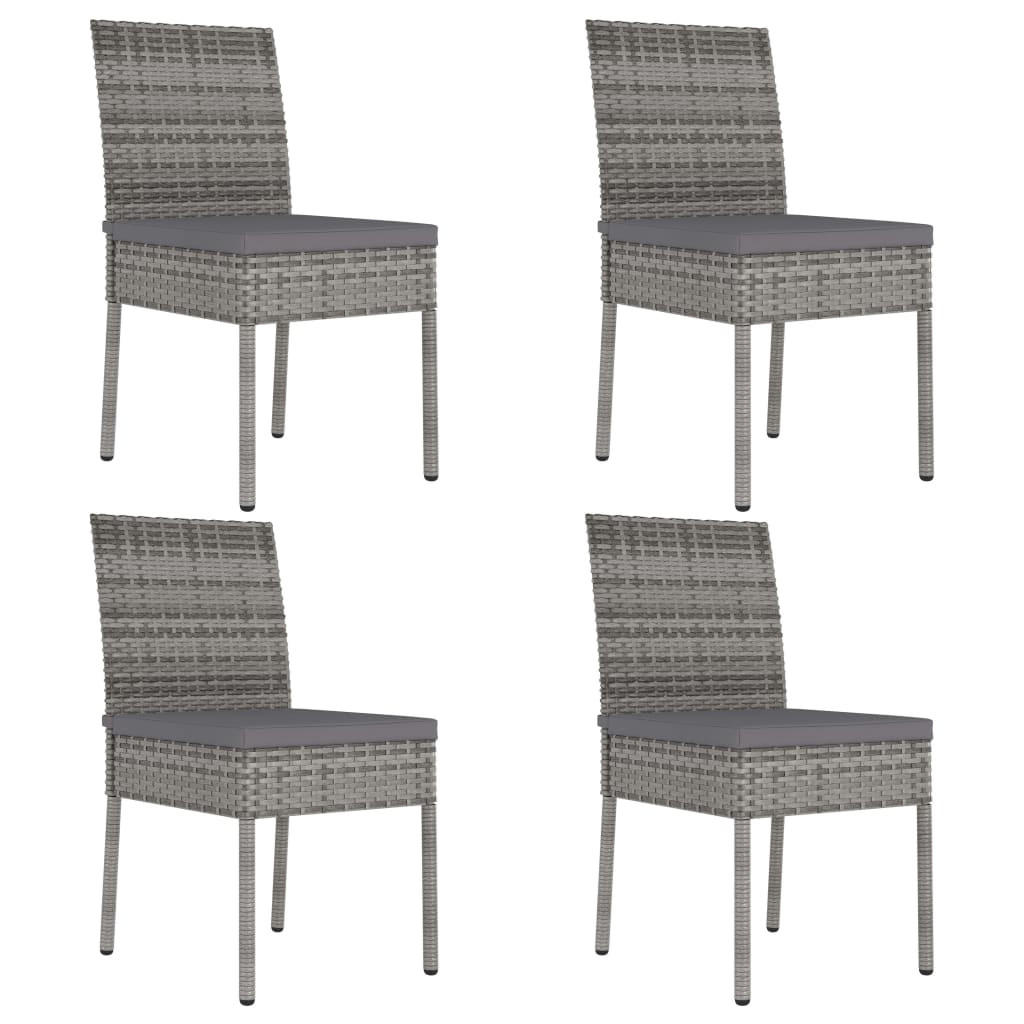 vidaXL Garten-Essstühle Grau 44x88x57 cm