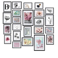 BILDERRAHMEN Blossom Kunststoff Schwarz (24tlg) - Schwarz, Kunststoff (26/2/35cm) - BoMoe