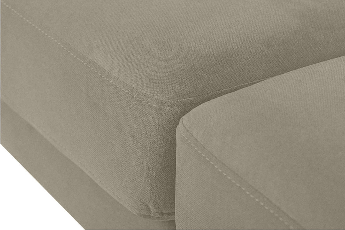 SOFA TAGIO mit Armlehnen, Beige - Beige/Braun, Buchenholz/Textil (153/80/84cm) - KONSIMO®